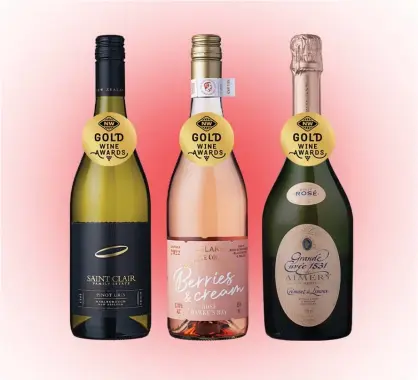  ?? ?? Try these Top 50 wines: Saint Clair Origin Marlboroug­h Pinot Gris 2021, Selaks Taste Collection Berries & Cream Rosé 2022 or Grande Cuvée 1531 de Aimery Brut Rosé.