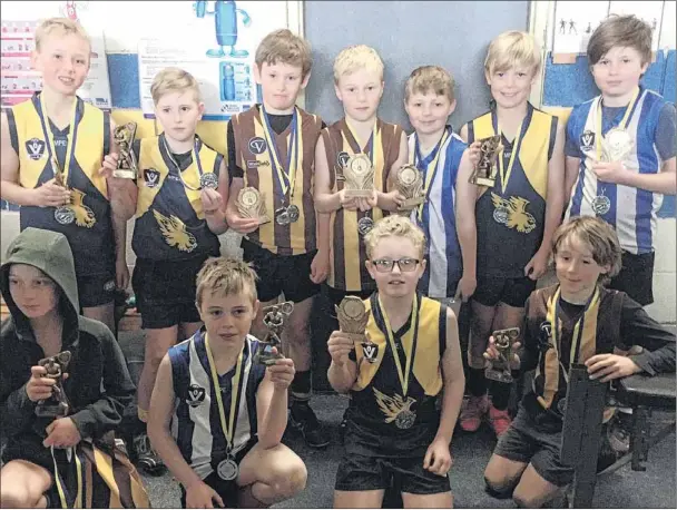  ??  ?? HAWKS WIN: The Junior football team of the Hawks were the finals winners on Sunday at the conclusion of the 2021 season.