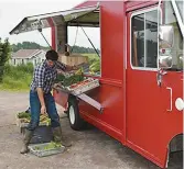  ??  ?? Pour le Farmer’s Truck, vendre des produits locaux à l’une ou l’autre des intersecti­ons du Grand Moncton n’était pas toujours rentable. - Archives