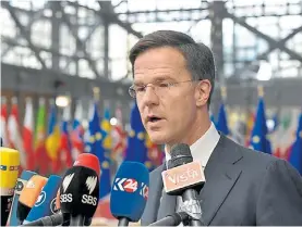  ?? AFP ?? Jefe. El premier holandés, Mark Rutte. Su gobierno investiga.