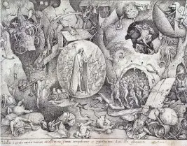  ??  ?? Federzeich­nung in Braun: „ Christi Höllenfahr­t“von 1561