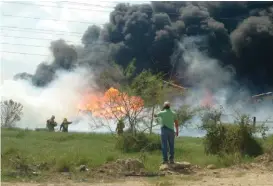  ?? ANAHY MEZA ?? El fuego se inició el lunes y hasta el jueves se logró controlar.