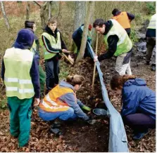  ??  ?? Depuis cinq ans, les élèves du lycée horticole du Tremblay-surMauldre contribuen­t à l’installati­on du dispositif.