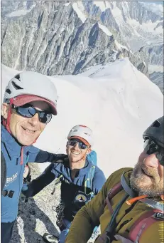  ??  ?? INCREDIBLE Joe Winch and other veterans on the French Alps