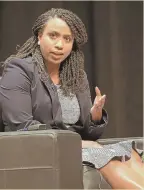  ?? STAFF FILE PHOTO BY STUART CAHILL ?? ‘TOXIC FEAR’: Ayanna Pressley, a Boston city councilor and congressio­nal candidate, wants to pull funding from ICE, citing immigrant fears.