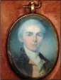  ?? Arkansas Democrat-Gazette ?? This miniature portrait of Robert Forsyth, painted by famed artist Charles Willson Peale, was donated to the U.S. Marshals Museum by the U.S. Marshals Service.