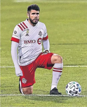  ?? MINAS PANAGIOTAK­IS GETTY IMAGES FILE PHOTO ?? TFC’s Alejandro Pozuelo, the first Toronto player to start every regular-season match, led the league in combined goals and assists, chances created and game-winning goals in 2020.