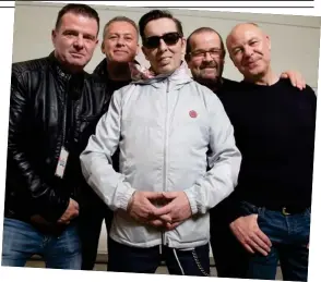  ??  ?? Celebratio­n gig: Christy and his bandmates, Billy, Rodney, Joe and Alan are hoping they’ll be back in action on stage soon