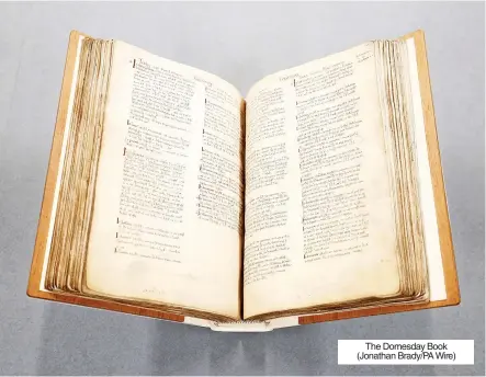  ?? ?? The Domesday Book (Jonathan Brady/pa Wire)