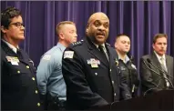  ?? ANTONIO PEREZ/CHICAGO TRIBUNE ?? Chicago Police Superinten­dent Eddie Johnson speaks during a news conference Thursday in Chicago, on the hate crime and other charges filed against four individual­s for an attack on a man that was captured on a Facebook video.