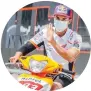  ?? ANSA ?? Marc Marquez, 27 anni, ieri era già in sella a uno scooter!