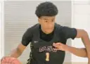  ?? KARL MERTON FERRON/BALTIMORE SUN ?? All-Metro second-team guard Ace Valentine, a key component in No. 1 Mount Saint Joseph’s 33-6 championsh­ip season, has made a commitment to play at UMBC following his senior year.