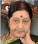  ??  ?? Sushma Swaraj