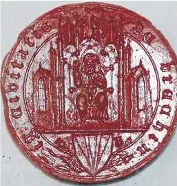  ??  ?? Ancient seals including a papal bulla will form part of the online exhibition marking the cathedral’s anniversar­y.