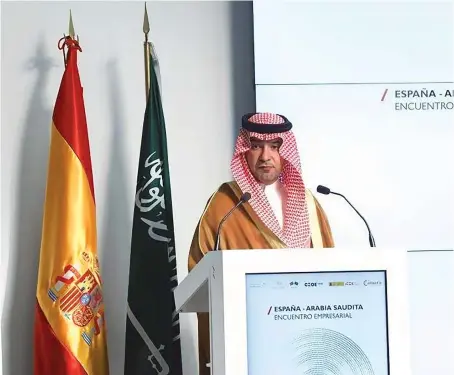  ?? SPA ?? The forum, held in Madrid, highlighte­d Saudi-Spanish financial opportunit­ies and enhancing partnershi­ps in areas of constructi­on technologi­es, smart cities, and urban planning.