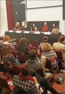  ?? PHOTO PROVIDED ?? Event-goers listen to a panel discussion of Women in the Creative Economy last week in Albany.