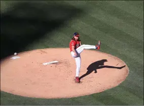  ?? TIM PHILLIS — FOR THE NEWS-HERALD ?? Mike Clevinger follows through after delivering a pitch to the White Sox on April 1 at Progressiv­e Field.