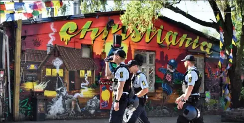  ?? FOTO: MIKKEL TARIQ KHAN ?? Det var i Christiani­as Pusher Street, at den tiltalte hashliga ifølge politiet tjente deres penge.