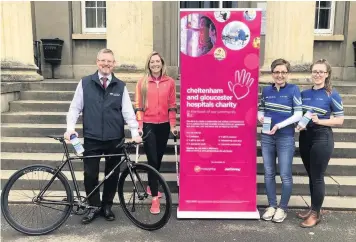  ??  ?? Mel Nicholls, second left, with Paul Nurden, Kaya Martinkova and Kate Nurden from Brewin Dolphin