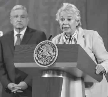  ?? FOTO: REFORMA ?? > Presidente López Obrador y Olga Sánchez Cordero, titular de Segob.