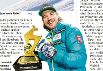  ??  ?? nimmt jeder mehr Risiko!“ 2015 holte sich Jansrud eine goldene Gams APA (2)