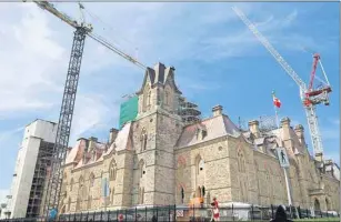  ?? CP PHOTO ?? The West Block on Parliament Hill in Ottawa is undergoing a complete renovation of the landmark building in this September 2015 file photo.