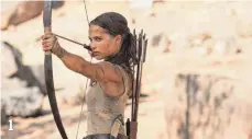  ?? FOTO: ILZE KITSHOFF/WARNERT BROS ?? Lara Croft (Alicia Vikander) ist eine harte aber auch verwundbar­e Kämpferin. 1