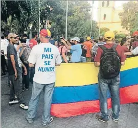  ?? ANDY ROBINSON ?? Una protesta contra Nicolás Maduro en Cúcuta