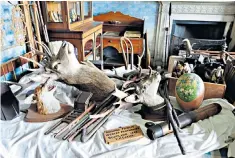  ??  ?? Delight in disorder: Calke Abbey is scattered with objects that belonged to the owners