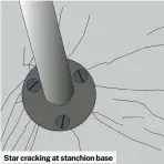  ?? ?? Star cracking at stanchion base