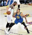  ??  ?? Steph Curry and LeBron James, left, have faced off in three straight finals.
