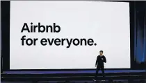  ?? ERIC RISBERG — THE ASSOCIATED PRESS FILE ?? Airbnb co-founder Brian Chesky speaks during an event in San Francisco. Activists and lawyers are targeting the IOC’s most high-profile sponsors tied to next year’s Beijing Winter Olympics as a way to bring light to human rights abuses in China against Muslim Uyghurs and other ethnic minorities.