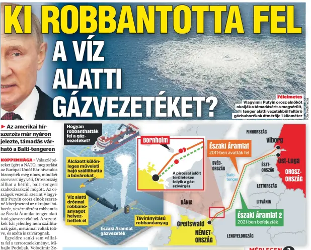  ?? ?? Hogyan robbanthat­ták fel a gázvezeték­et?
Félelmetes