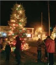  ??  ?? The tree following the annual tree lighting ceremony.