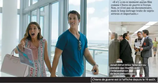  ??  ?? Ana de Armas et Miles Teller.