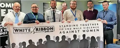  ?? ?? ●●Rossendale Borough Council is supporting the stand to end male violence against women with 16 days of online campaignin­g to mark White Ribbon Day