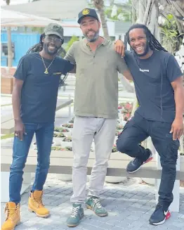  ?? CONTRIBUTE­D PHOTOS ?? The Jamaican native behind Dubwise Miami, Sven Vogtland (centre), is happy to have the support of Jamaican artiste and creative Jesse Royal (left) and Jason Panton.