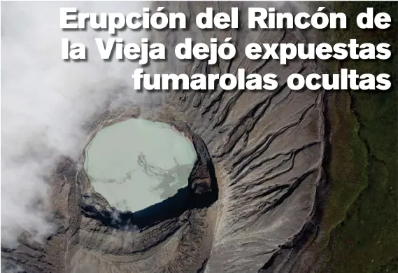  ?? CORTESÍA PAULO RUIZ / RSN. ?? Una medición precisa después de un sobrevuelo deja ver que el nivel del lago descendió entre 10 y 15 metros.