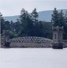  ??  ?? Low water levels at Vartry Reservoir in Co Wicklow yesterday