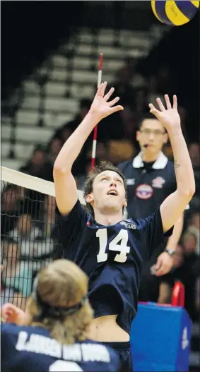  ?? SCOTT STEWART — TWU ATHLETICS ?? Ben Ball, the senior setter for the Trinity Western Spartans, is still hungry for more success with the team.