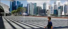  ??  ?? Singapore’s central business district during its lockdown
BBC