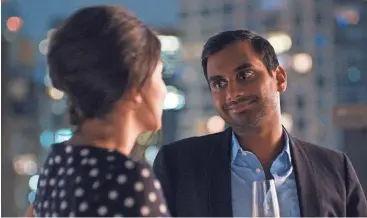  ?? NETFLIX ?? Aziz Ansari (right) stars in “Master of None.” The show was nominated for an Emmy Award for outstandin­g comedy series.