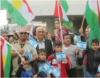  ??  ?? ANTI-BDS ACTIVISTS rally in Frankfurt on Friday.