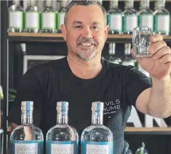  ?? ?? Devils Thumb head distiller and co-founder, Mark Norman. The distillery has opened its tasting room at Craiglie.