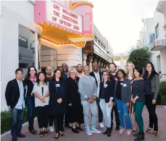  ??  ?? Better TogetherFi­nalists vying for a select spot in Sony’s 2018 Diverse Directors Program gather for a group shot in Los Angeles.