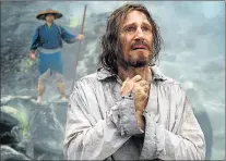  ??  ?? LIFE CHALLENGE: Liam Neeson plays a former Jesuit priest in Martin Scorsese’s film of Shusaku Endo’s book ‘Silence’, which like ‘The Last Temptation of Christ’ examines the struggle between faith and lived experience