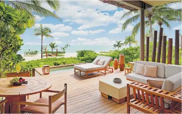  ?? ?? iGroup-think: larger suites are available at the Rosewood Mayakoba, on Mexico’s Riviera Maya