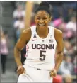  ?? Jessica Hill / Associated Press ?? Crystal Dangerfiel­d and the UConn women’s basketball team host Temple today.