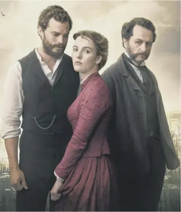  ??  ?? Jamie Dornan, Ann Skelly and Matthew Rhys in Death and Nightingal­es, main; Mrs Wilson, inset