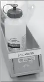  ?? Erin Hooley / Chicago Tribune ?? Reconstitu­ted powered antibiotic amoxicilli­n is refrigerat­ed before dosages are given Nov. 10 at Rush University Medical Center in Chicago.